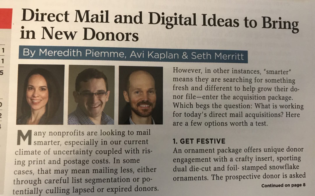 Direct Mail and Digital Ideas to Bring in New Donors