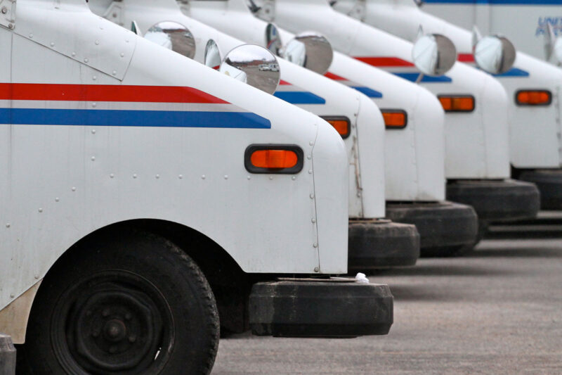 USPS mail trucks