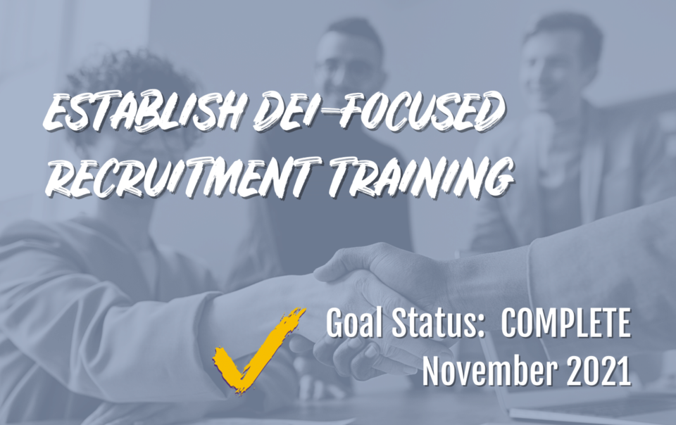 Establish DEI-focused recruitment training
